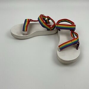 Womens TEVA Universal Mid Platform Rainbow Sandals‎ Size 7